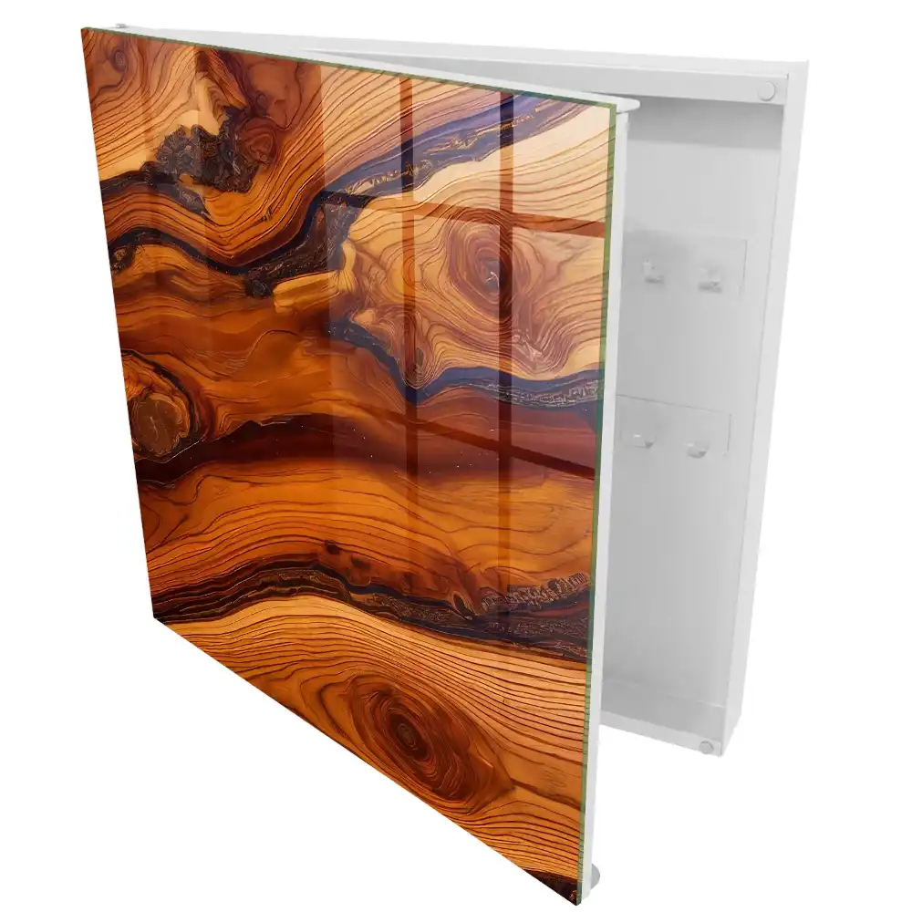 Armoire à clés les vagues organiques du bois enchantent par leur harmonie