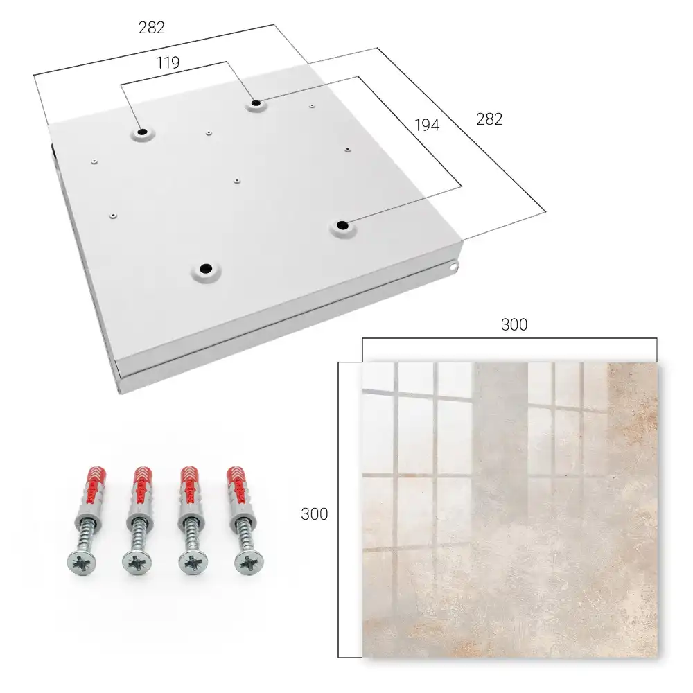 Armoire à clés des nuances subtiles de gris-beige avec de délicates abrasions