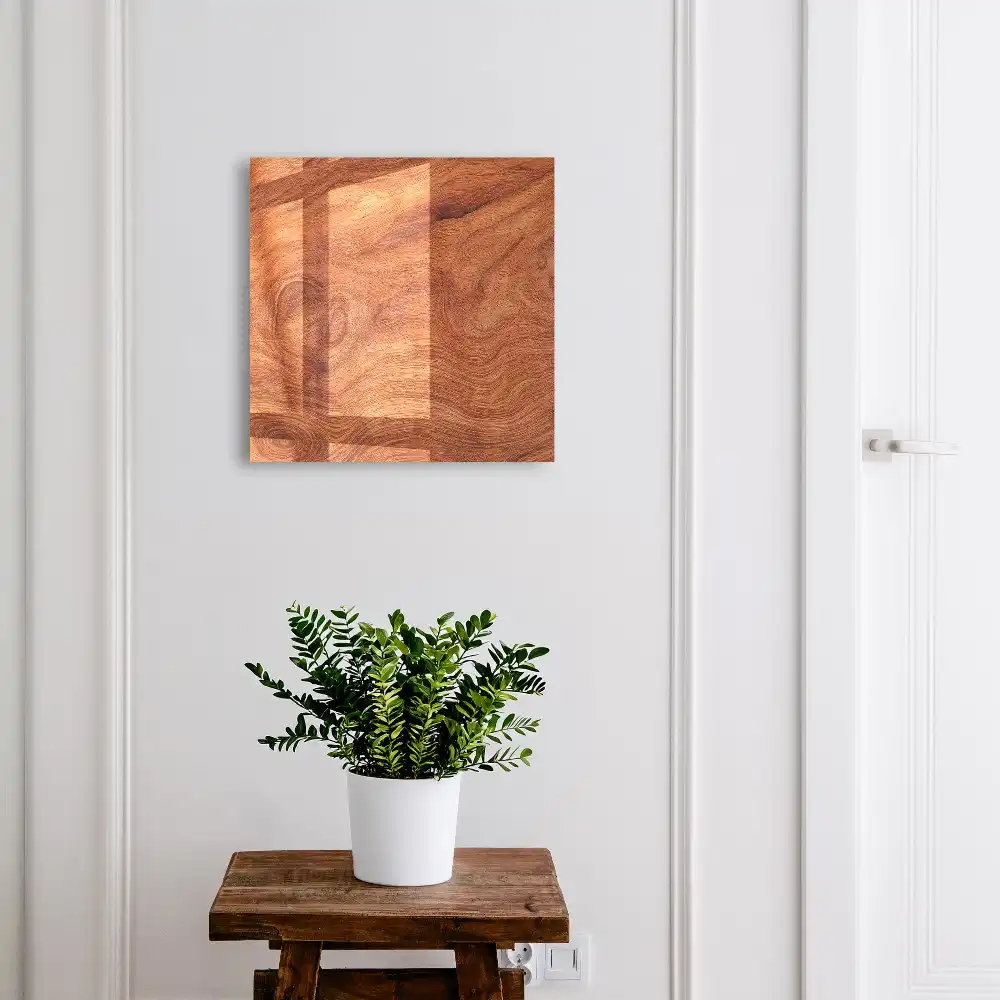 Boîte à clés murale structures en bois naturel et brun chaud