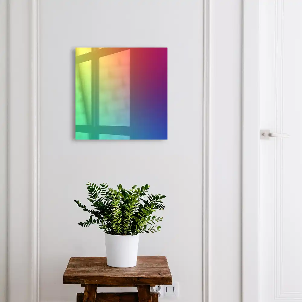 Boîte à clés un dégradé arc-en-ciel plein d'énergie