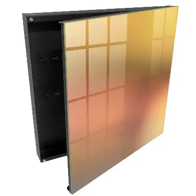 Armoire à clés un jeu chaleureux de jaune et d'orange