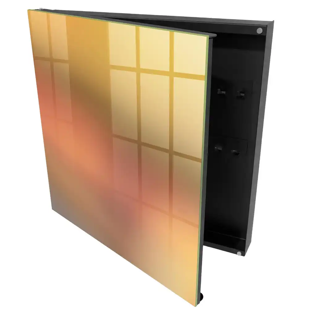 Armoire à clés un jeu chaleureux de jaune et d'orange
