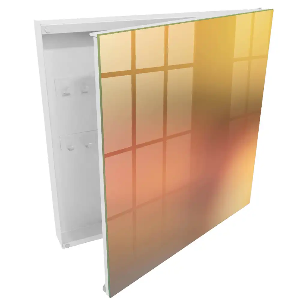 Armoire à clés un jeu chaleureux de jaune et d'orange