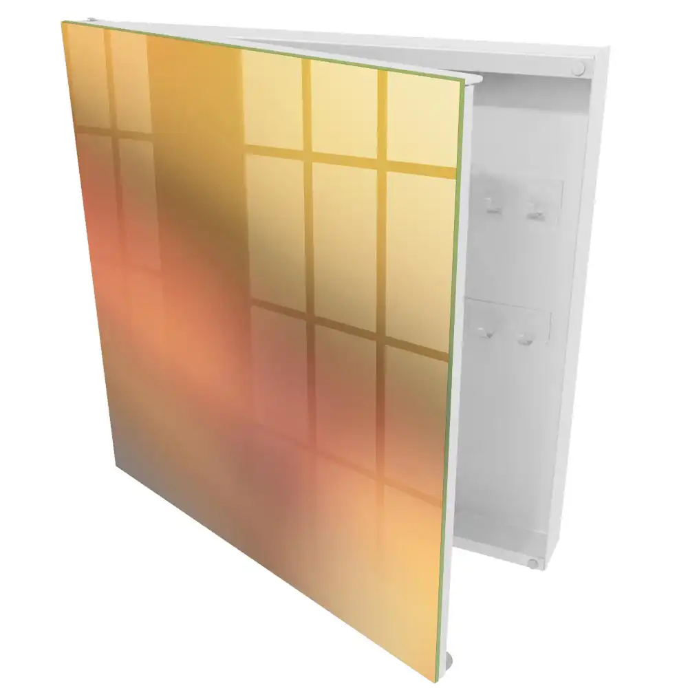 Armoire à clés un jeu chaleureux de jaune et d'orange
