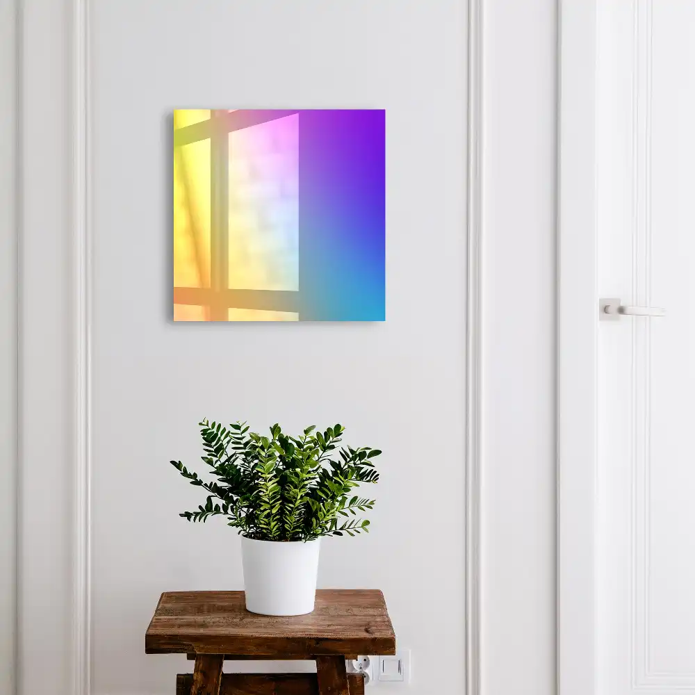 Armoire à clés des transitions arc-en-ciel scintillantes dans un spectacle visuel