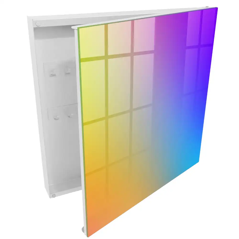 Armoire à clés des transitions arc-en-ciel scintillantes dans un spectacle visuel