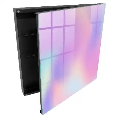 Boîte à clés murale un dégradé pastel crée une harmonie de couleurs.