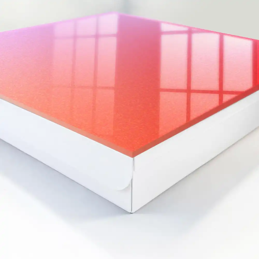 Boîte à clés dégradé rose-orange à la texture délicate
