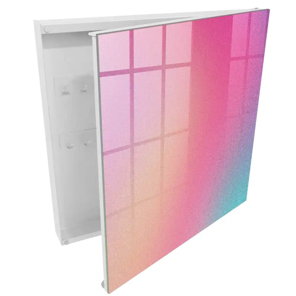 Armoire à clés des teintes pastel à la texture délicate