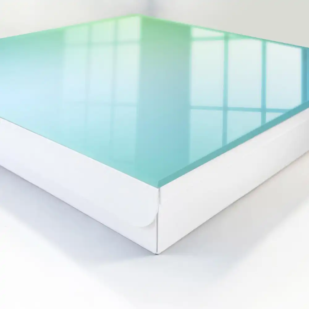 Boîte à clés de doux dégradés de vert et de bleu