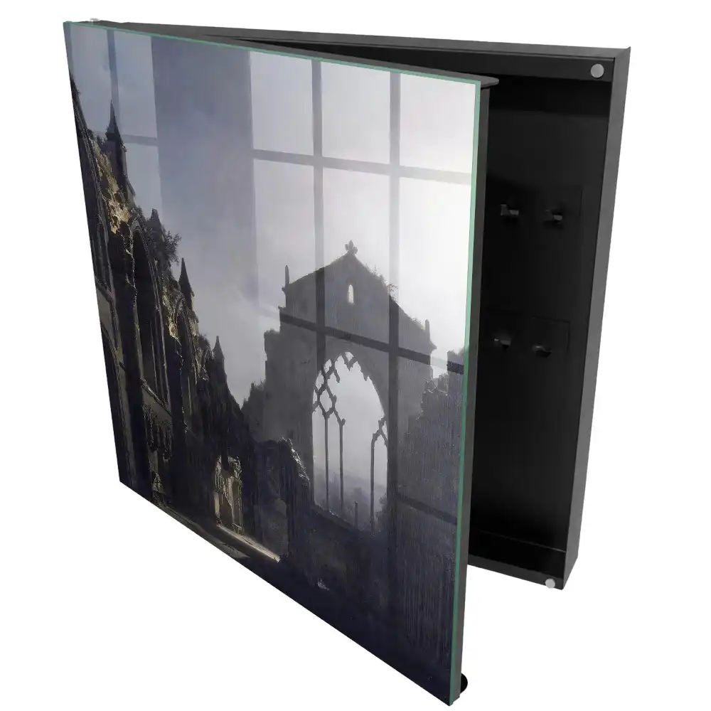 Armoire à clés ruines baignées par la douce lumière du soir