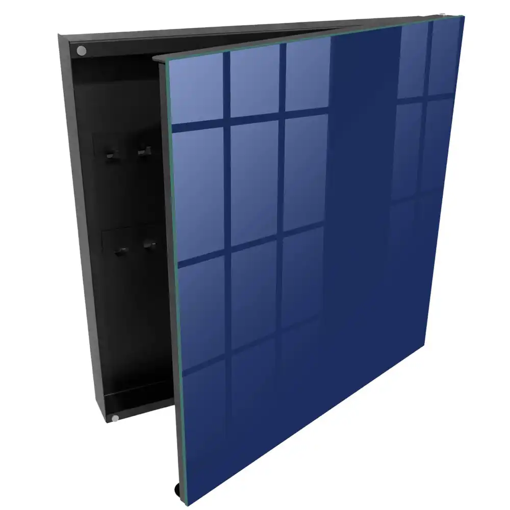 Boîte à clés murale bleu marine profond simplicité élégance style minimaliste