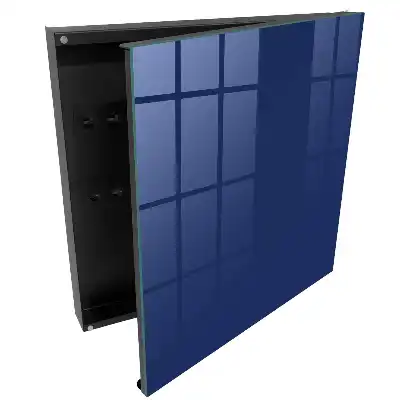 Boîte à clés murale bleu marine profond simplicité élégance style minimaliste