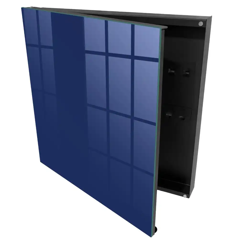 Boîte à clés murale bleu marine profond simplicité élégance style minimaliste