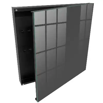 Armoire à clés fond minimaliste gris foncé uni