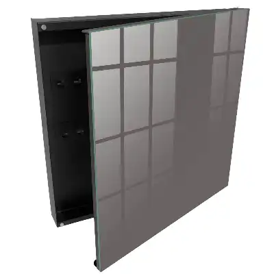 Boîte à clés fond minimaliste gris foncé uni