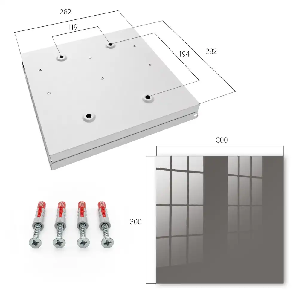 Boîte à clés fond minimaliste gris foncé uni