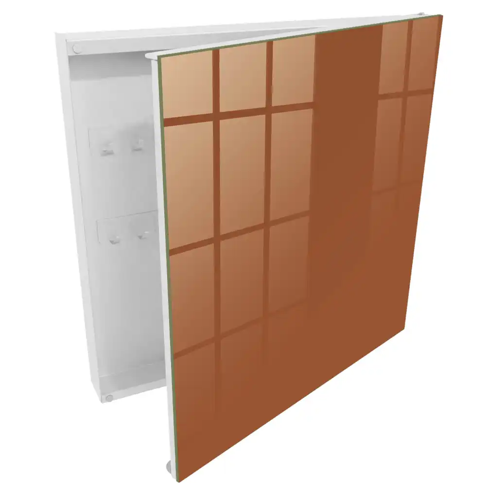 Armoire à clés motif brun uni chaud