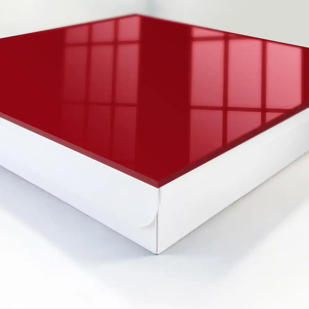 Boîte à clés teinte bordeaux unie style minimaliste