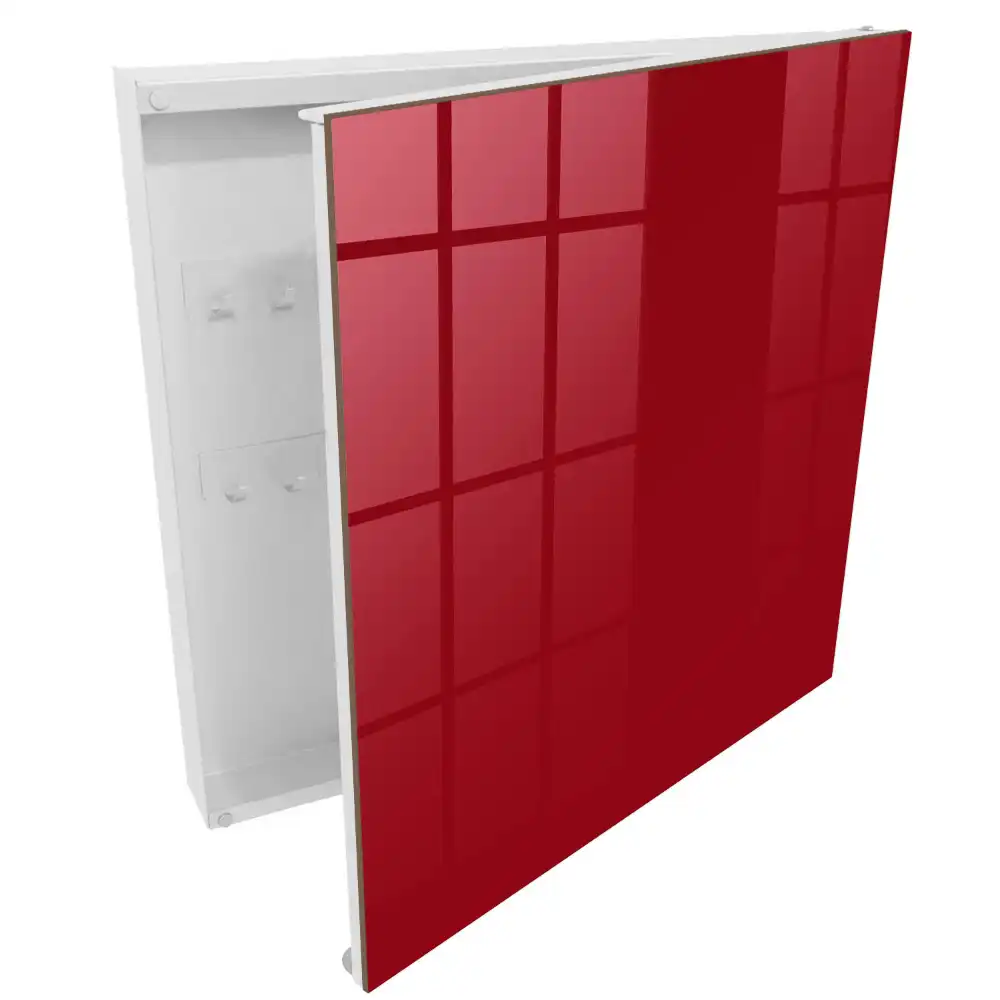 Boîte à clés teinte bordeaux unie style minimaliste