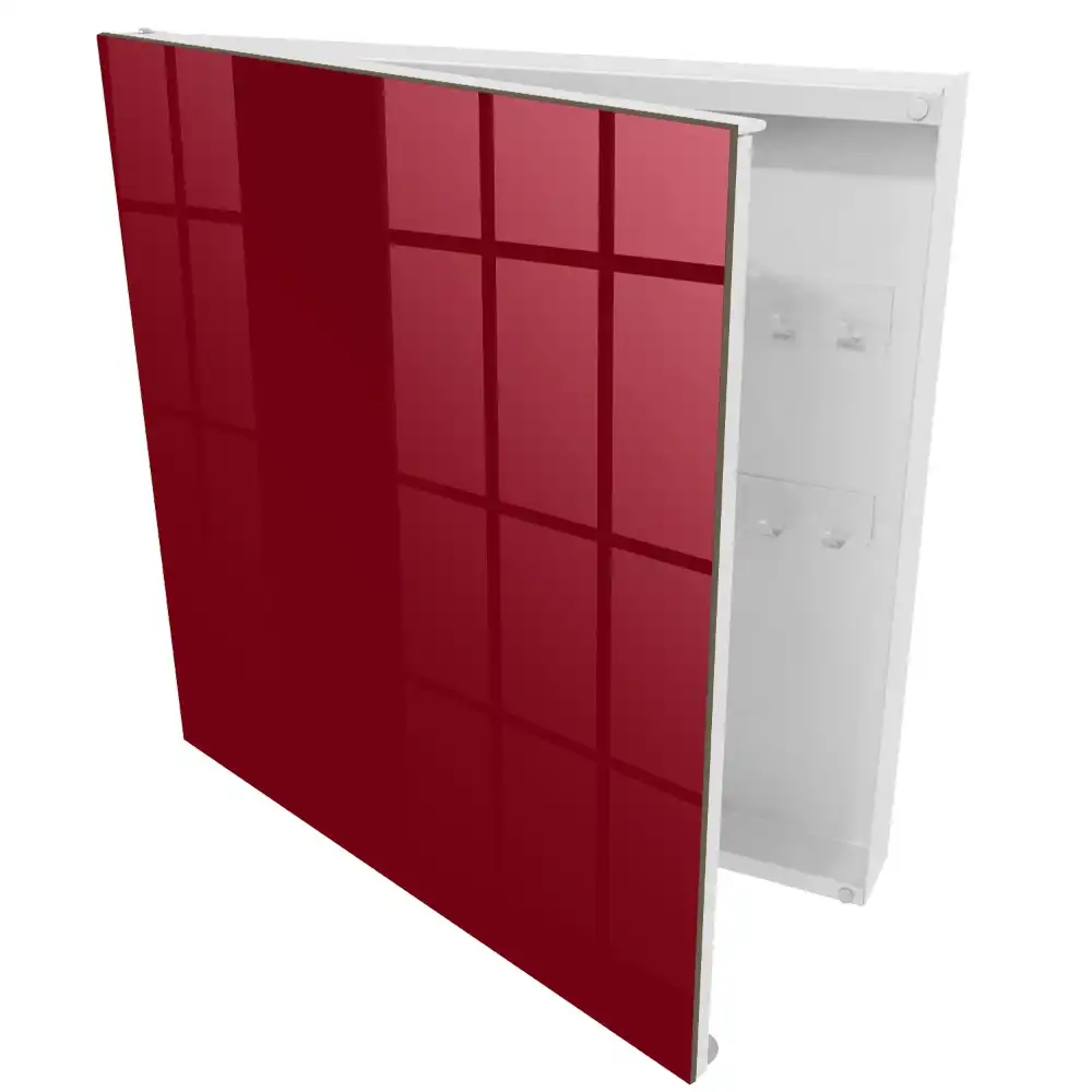 Boîte à clés teinte bordeaux unie style minimaliste
