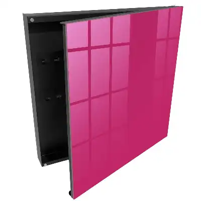 Boîte à clés murale minimalisme fuchsia profond et énergique