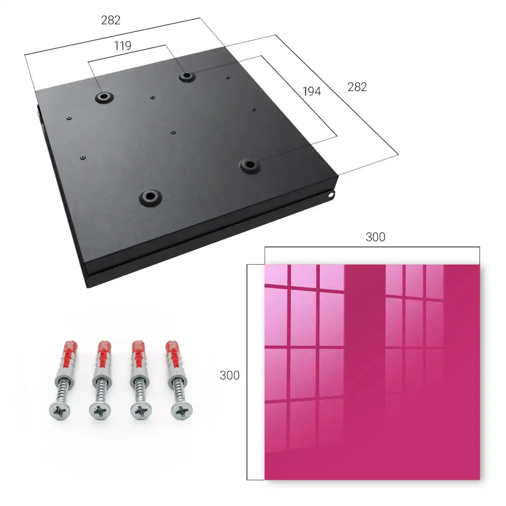 Boîte à clés murale minimalisme fuchsia profond et énergique