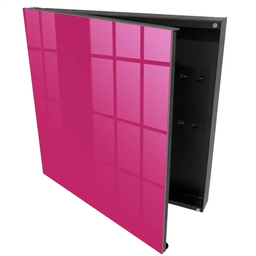 Boîte à clés murale minimalisme fuchsia profond et énergique
