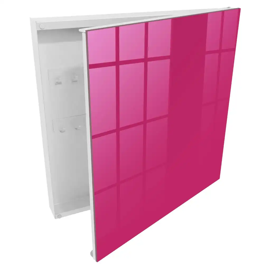 Boîte à clés murale minimalisme fuchsia profond et énergique