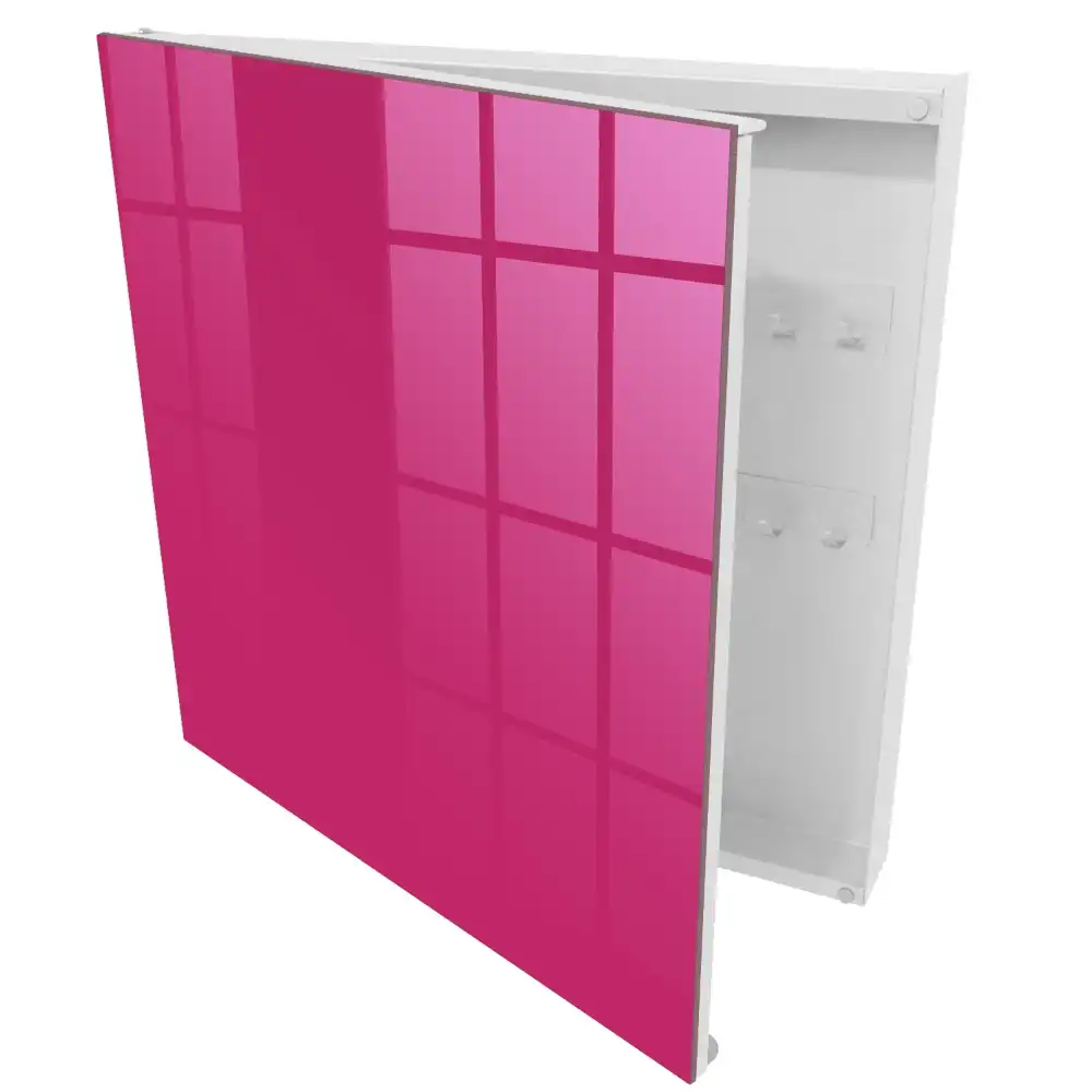 Boîte à clés murale minimalisme fuchsia profond et énergique