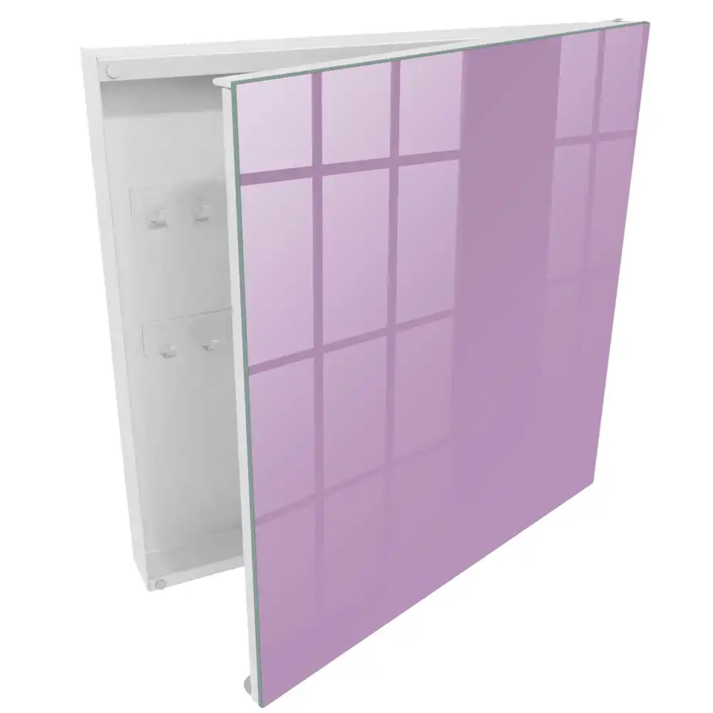 Boîte à clés murale surface uniforme de couleur violette apaisante
