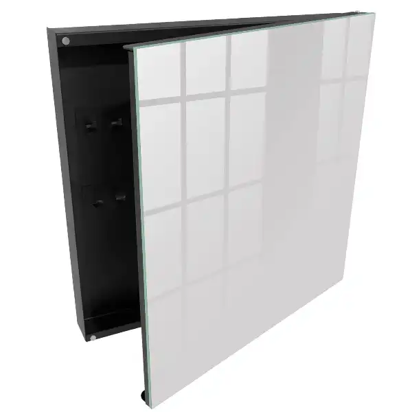 Boîte à clés fond uni minimaliste gris