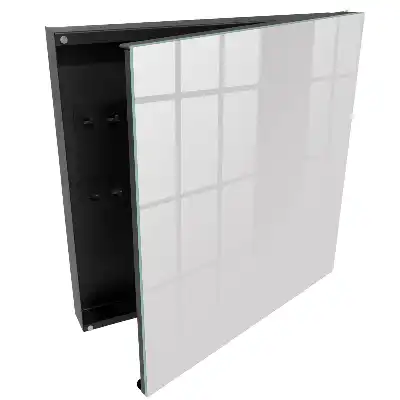 Boîte à clés fond uni minimaliste gris
