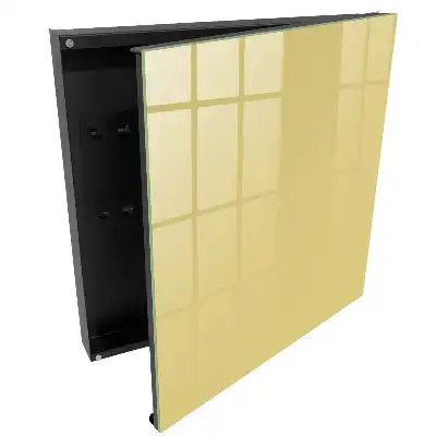 Boîte à clés murale paix harmonie jaune style minimaliste