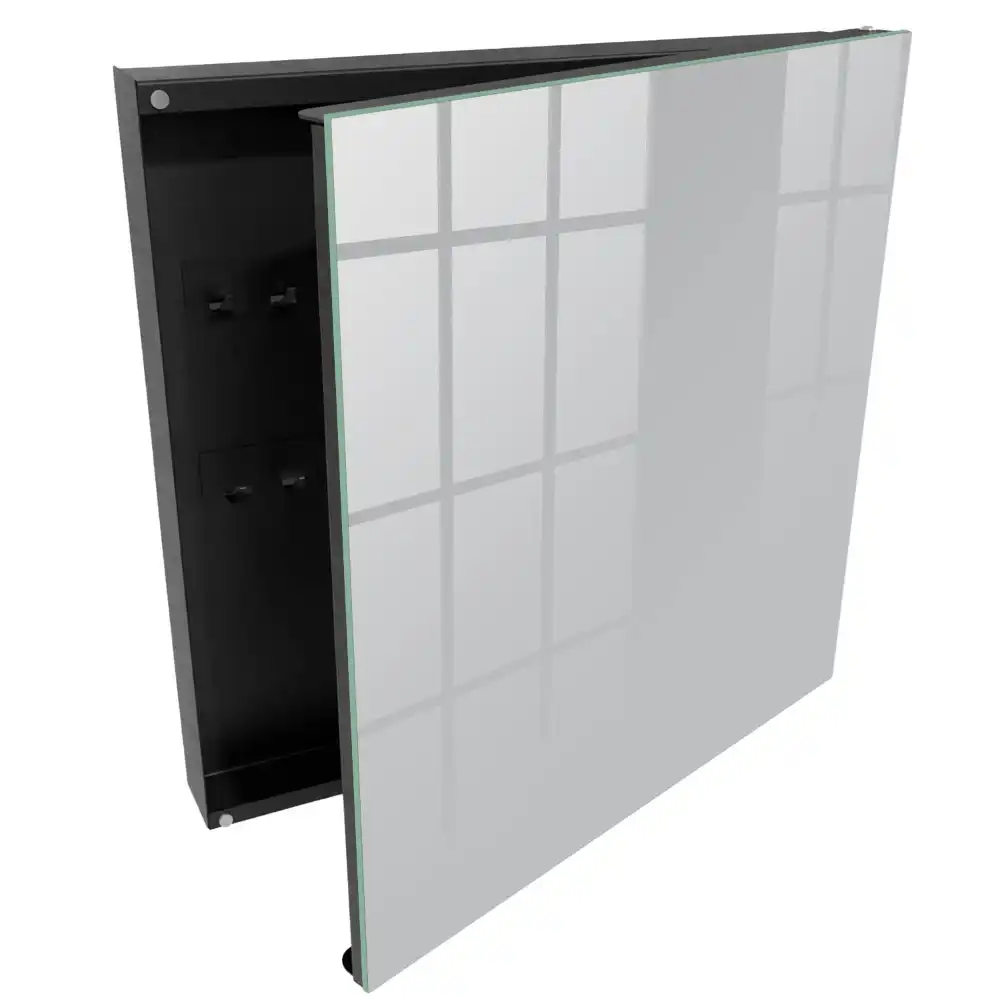 Armoire à clés fond uni minimaliste gris lisse