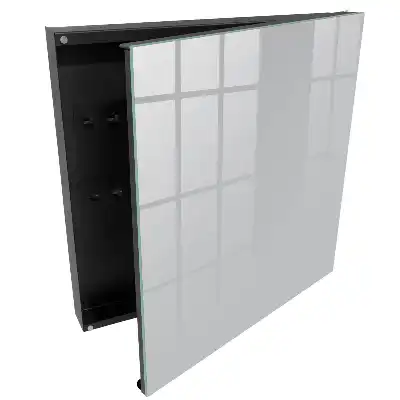 Armoire à clés fond uni minimaliste gris lisse