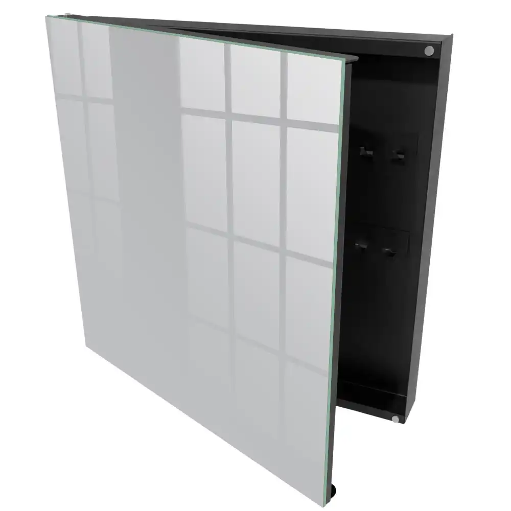 Armoire à clés fond uni minimaliste gris lisse