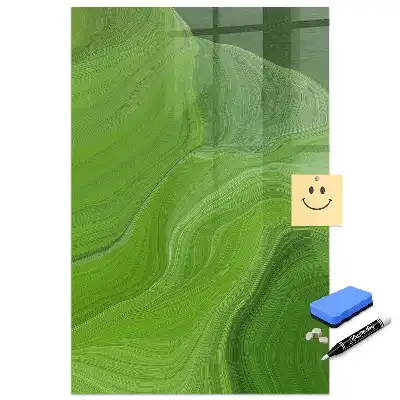Tableau magnétique effaçable à motif abstraction ondulée