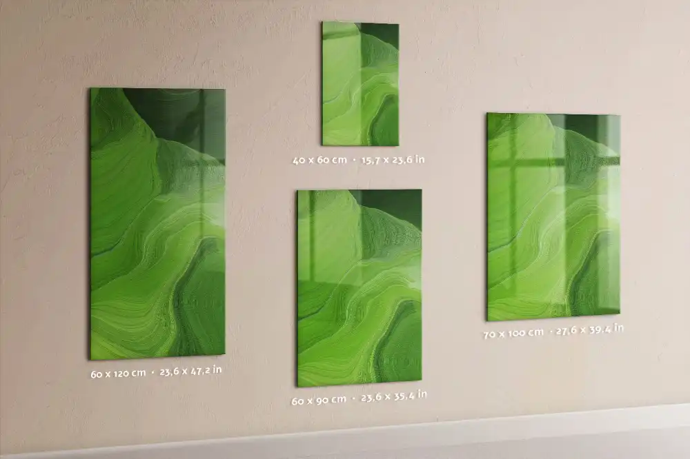 Tableau magnétique effaçable à motif abstraction ondulée