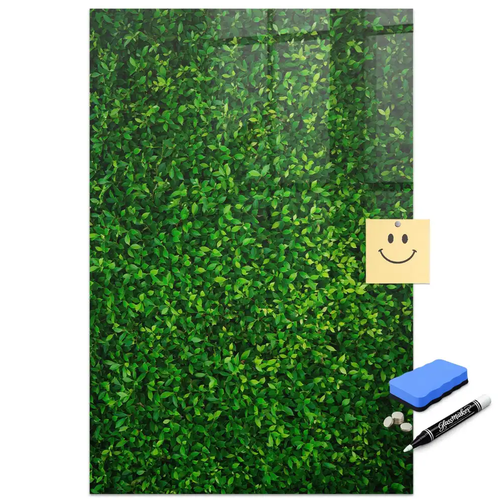 Tableau magnétique effaçable à motif de haie verte