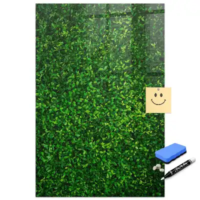 Tableau magnétique effaçable à motif de haie verte