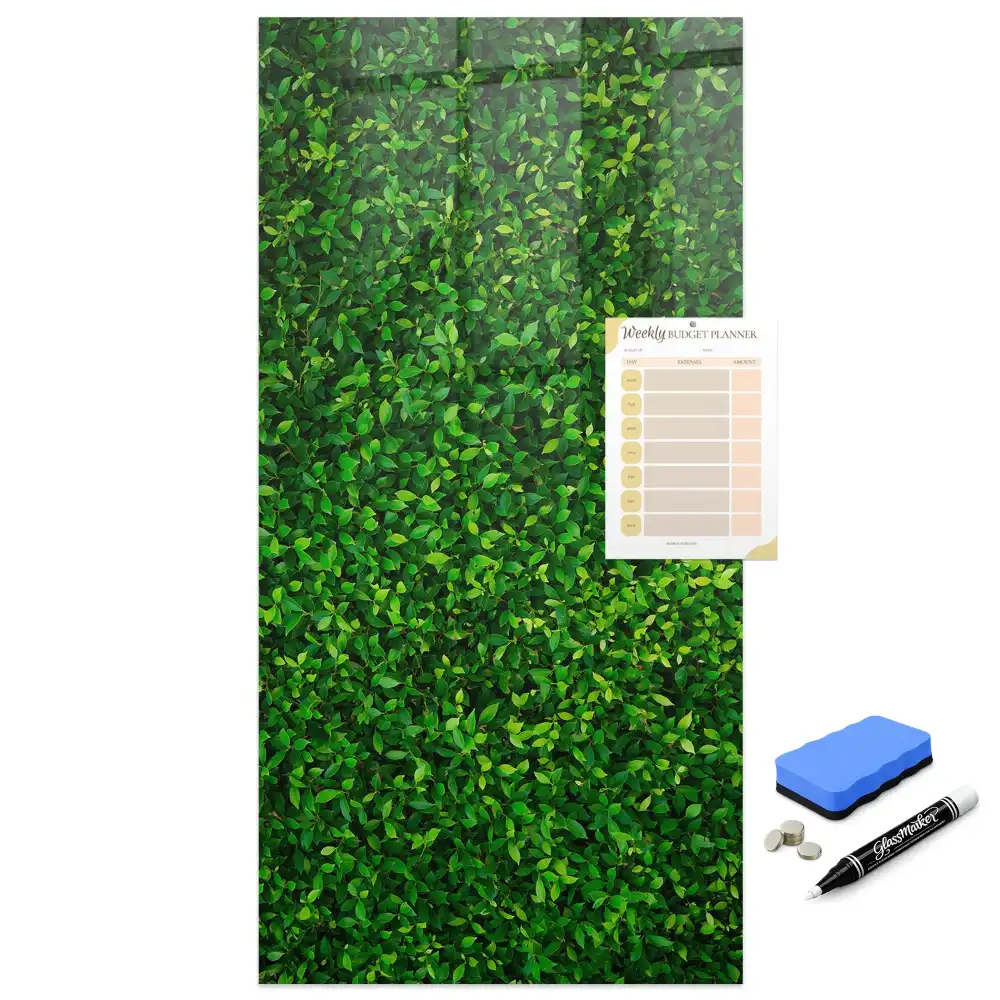 Tableau magnétique effaçable à motif de haie verte