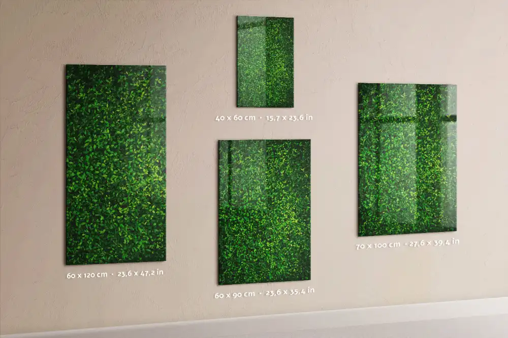 Tableau magnétique effaçable à motif de haie verte