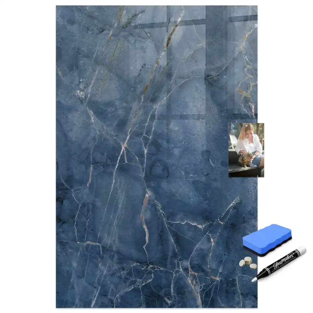 Tableau magnétique effaçable à motif marbre élégant