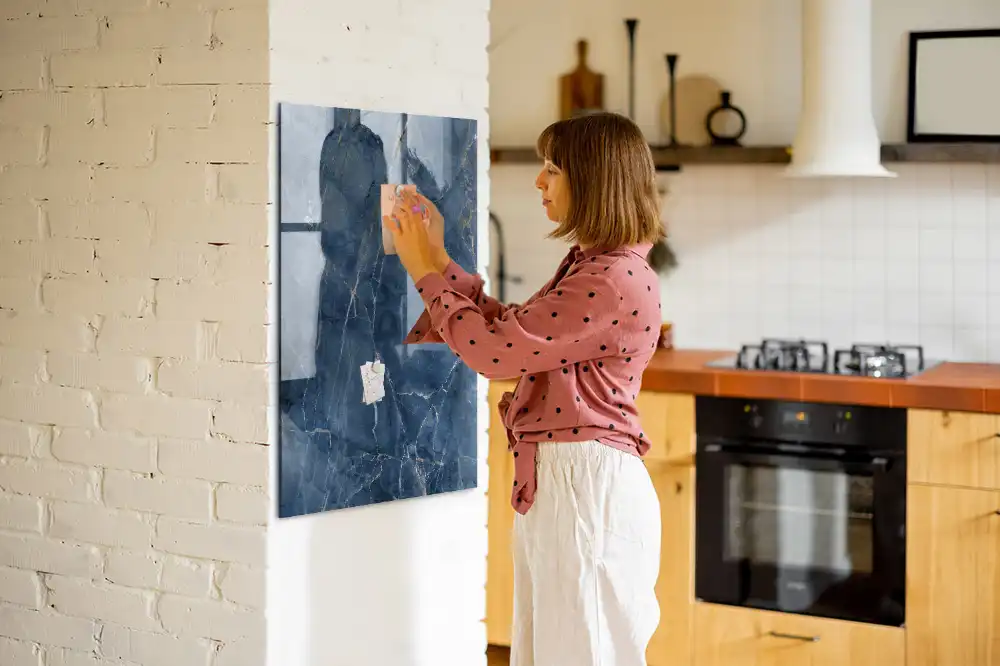 Tableau magnétique effaçable à motif marbre élégant