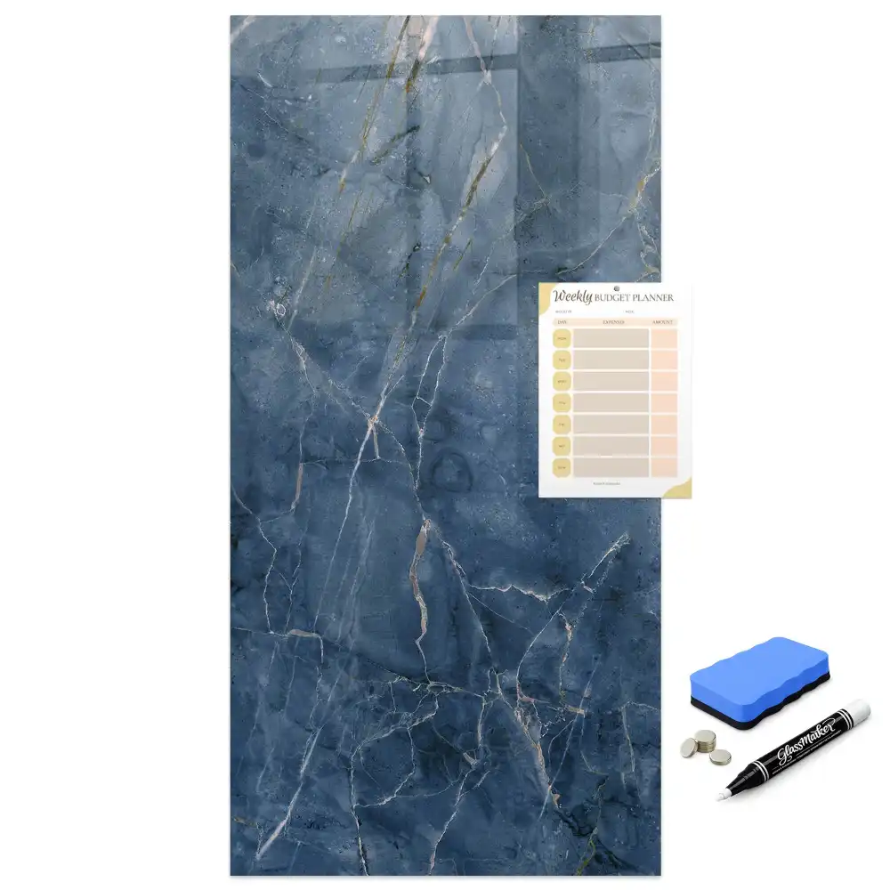 Tableau magnétique effaçable à motif marbre élégant