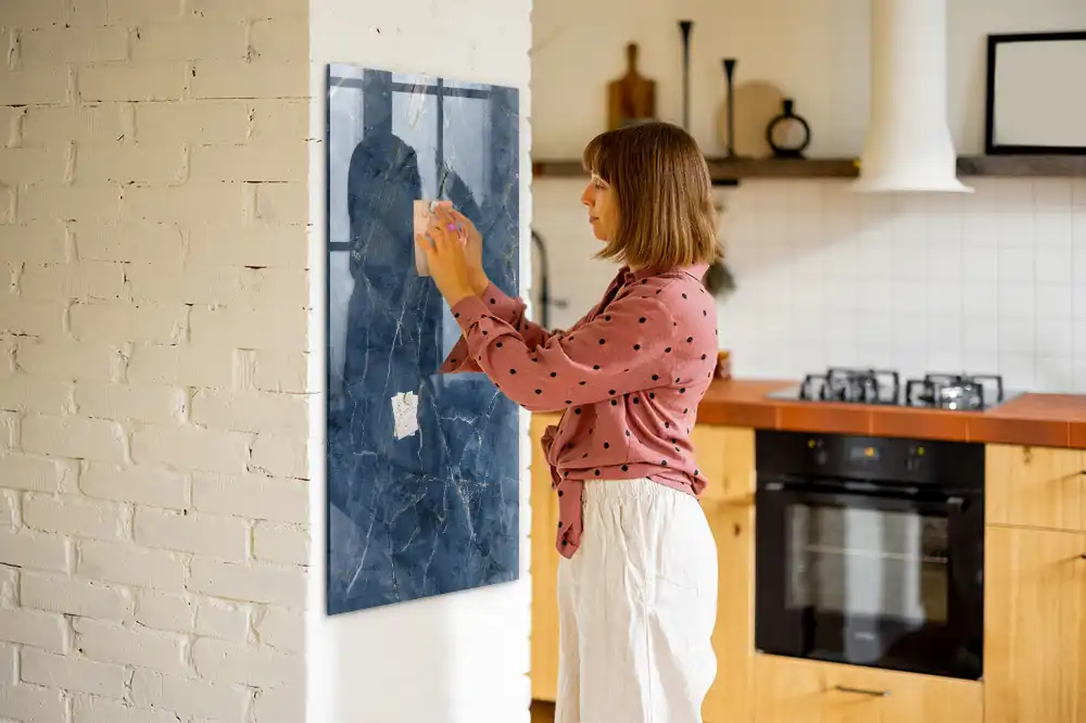 Tableau magnétique effaçable à motif marbre élégant