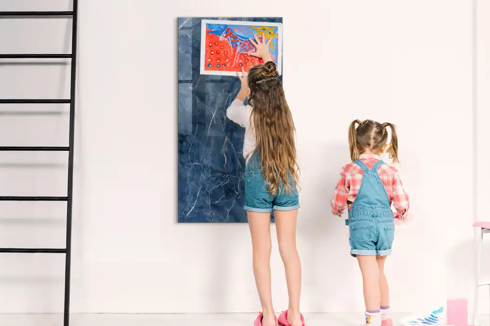 Tableau magnétique effaçable à motif marbre élégant