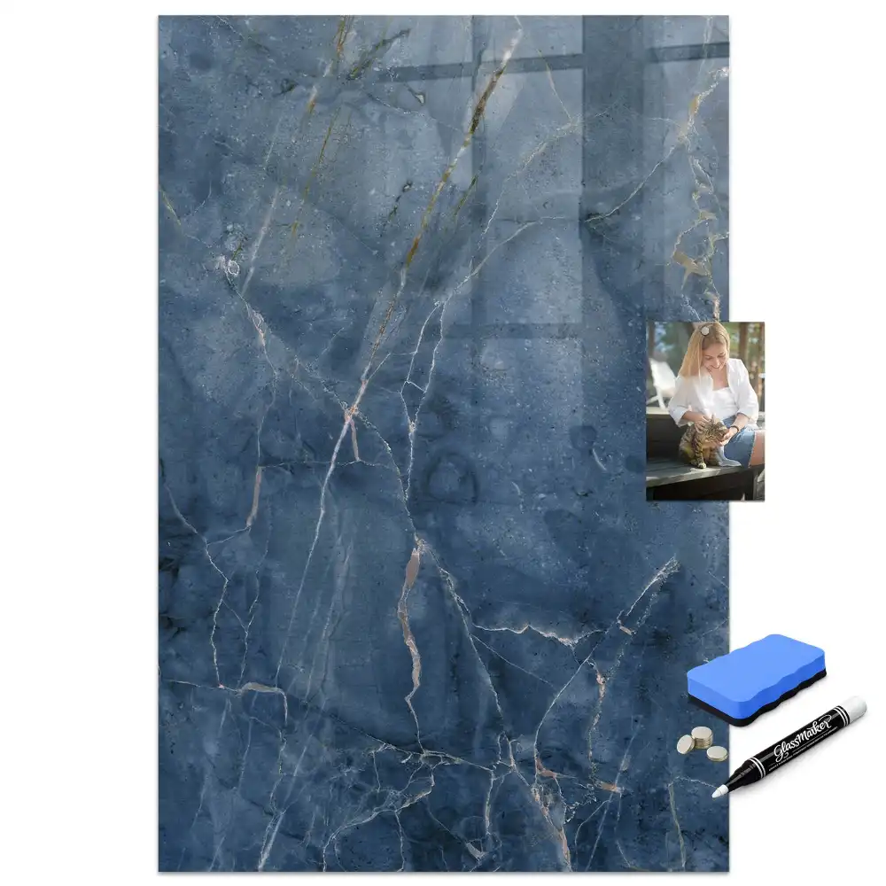 Tableau magnétique effaçable à motif marbre élégant
