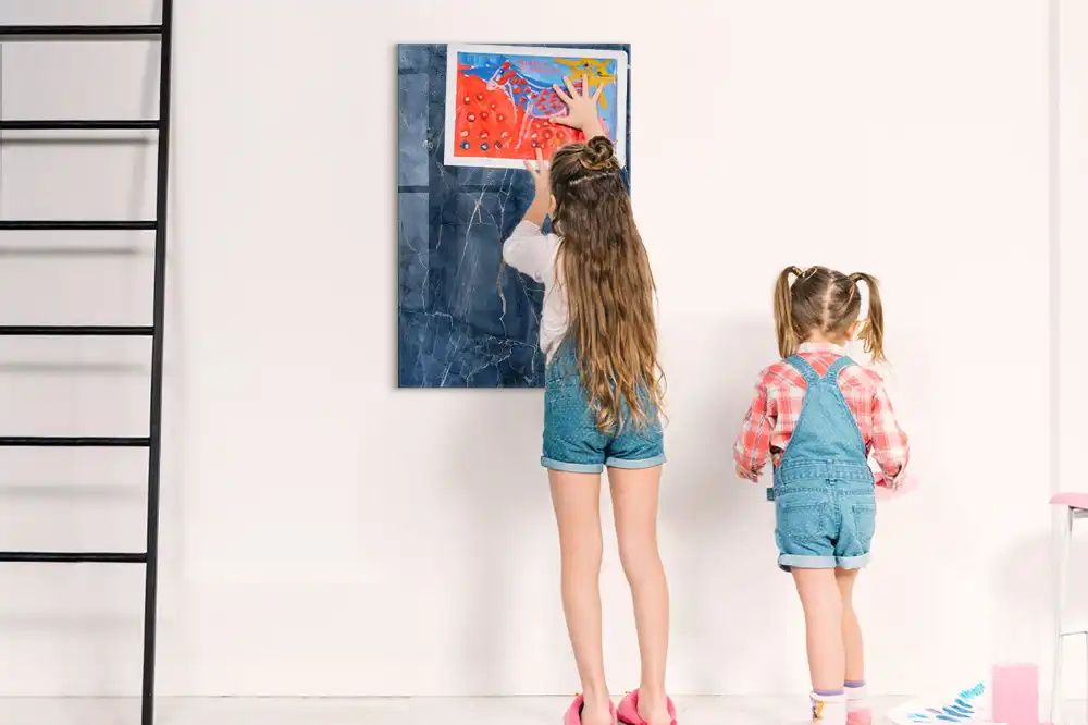 Tableau magnétique effaçable à motif marbre élégant